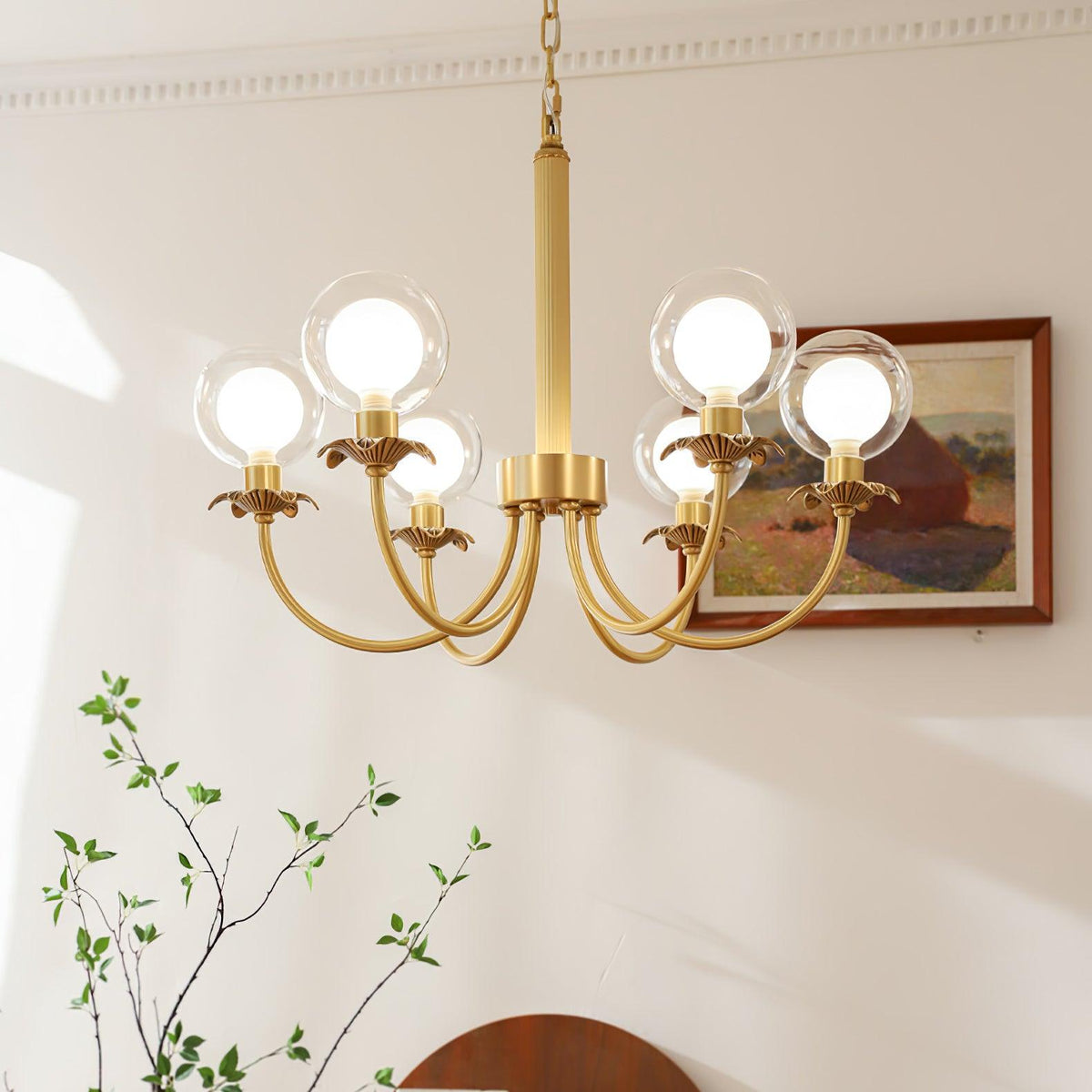 Crown lampadario classico in vetro