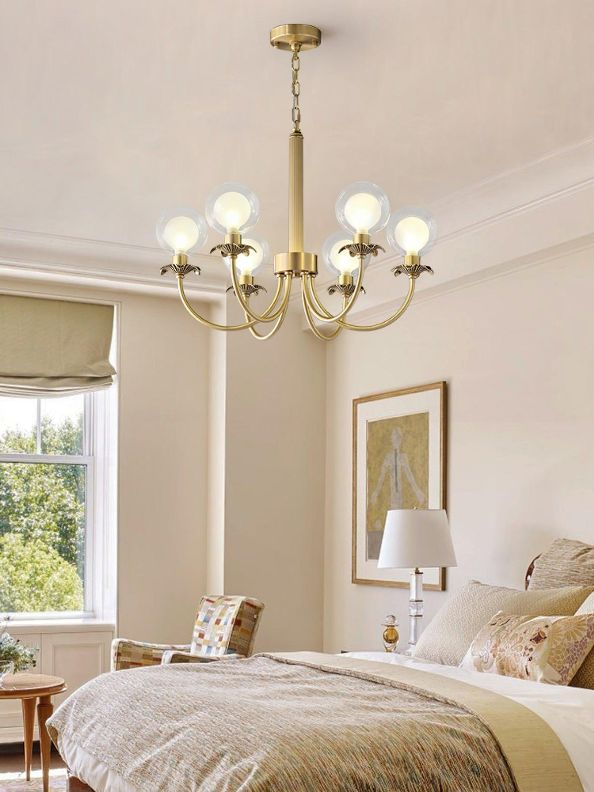 Crown lampadario classico in vetro