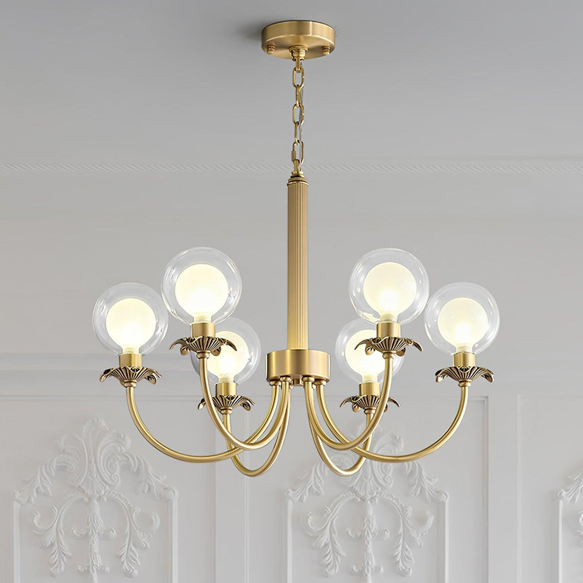 Crown lampadario classico in vetro