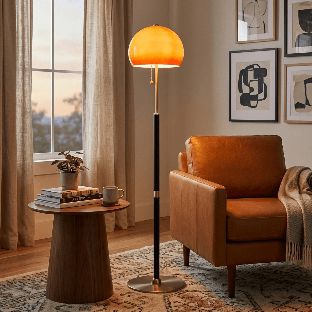 Terielella lampada da terra lampada a sospensione Amber Dome