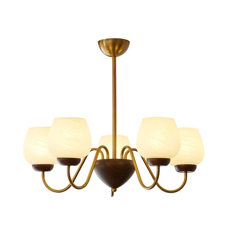 Sytheiel Premium lampadario Elegance legno vetro