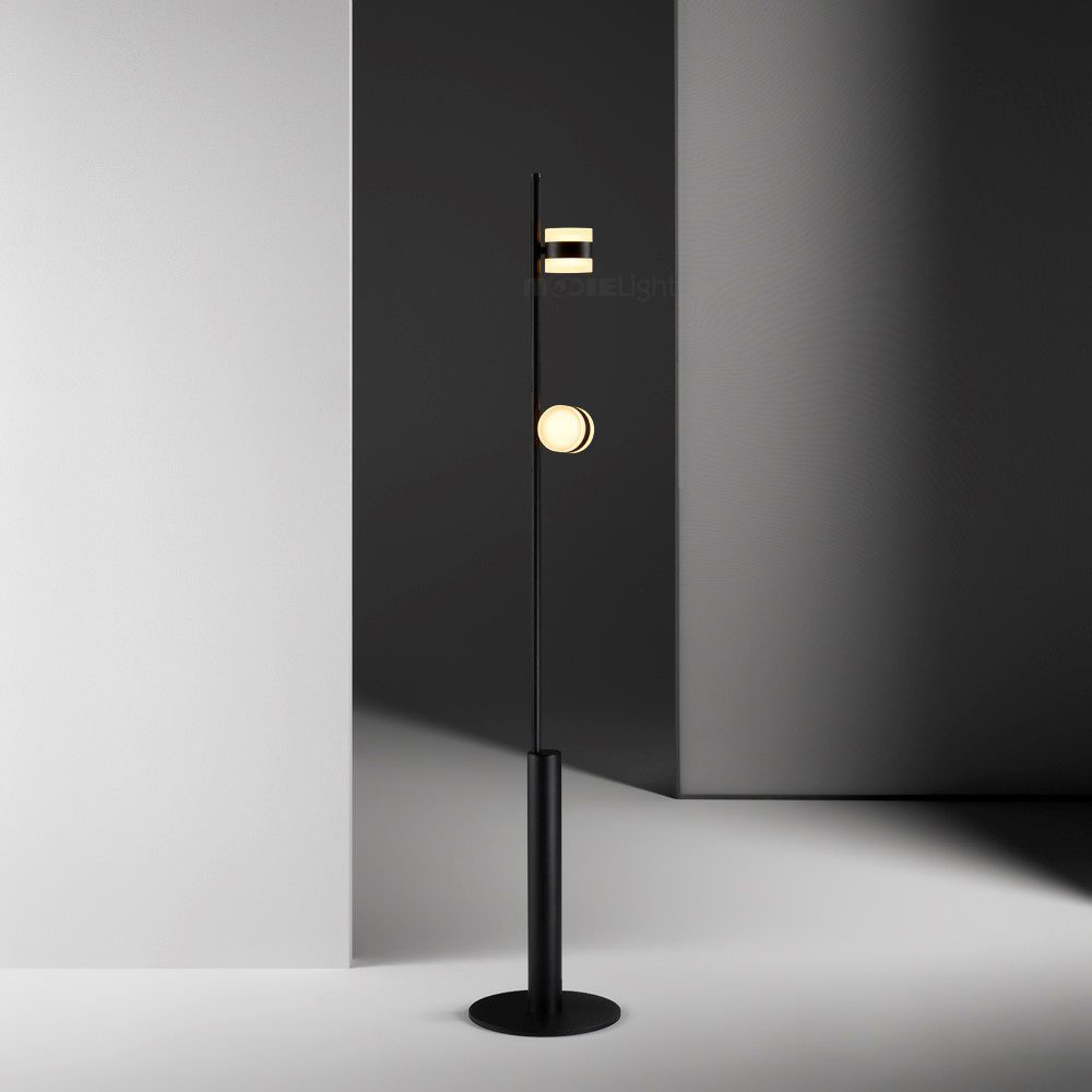 Munell lampada da terra in acrilico nero