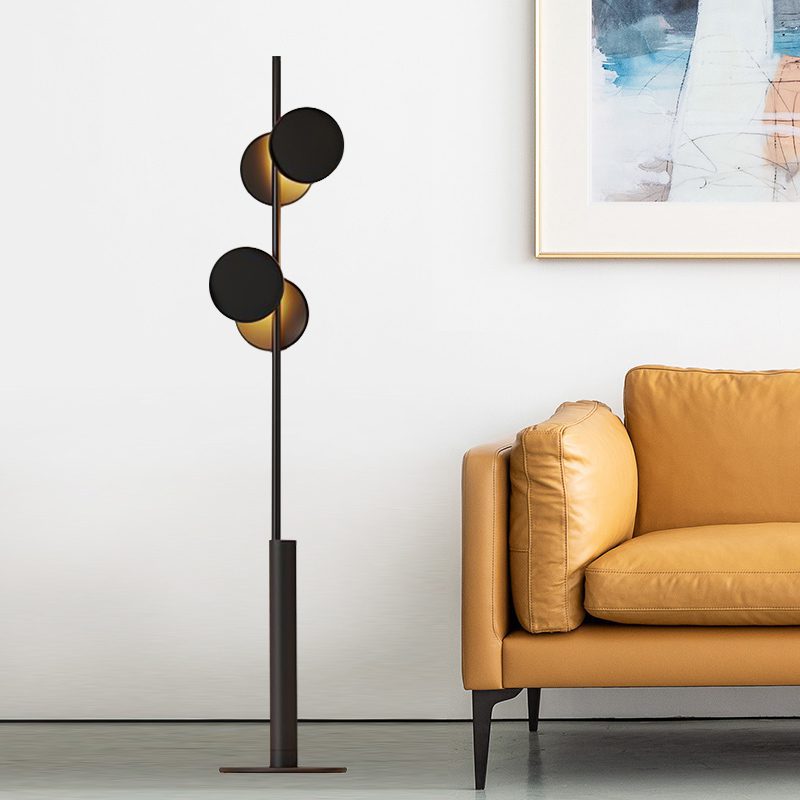 Munell lampada da terra in acrilico nero