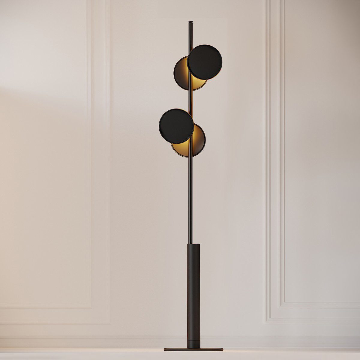 Munell lampada da terra in acrilico nero