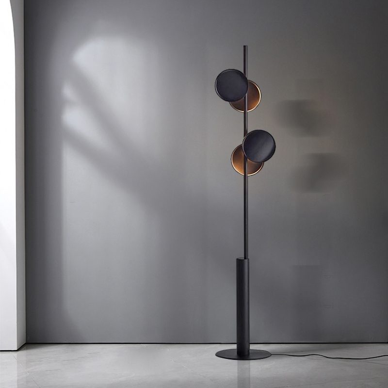 Munell lampada da terra in acrilico nero