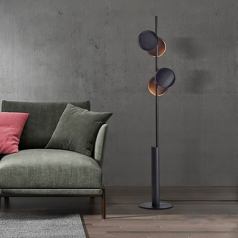 Munell lampada da terra in acrilico nero