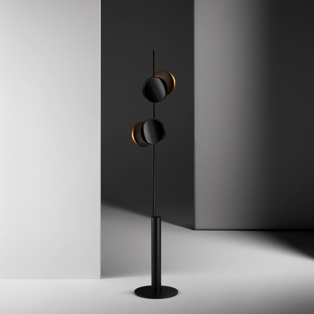 Munell lampada da terra in acrilico nero