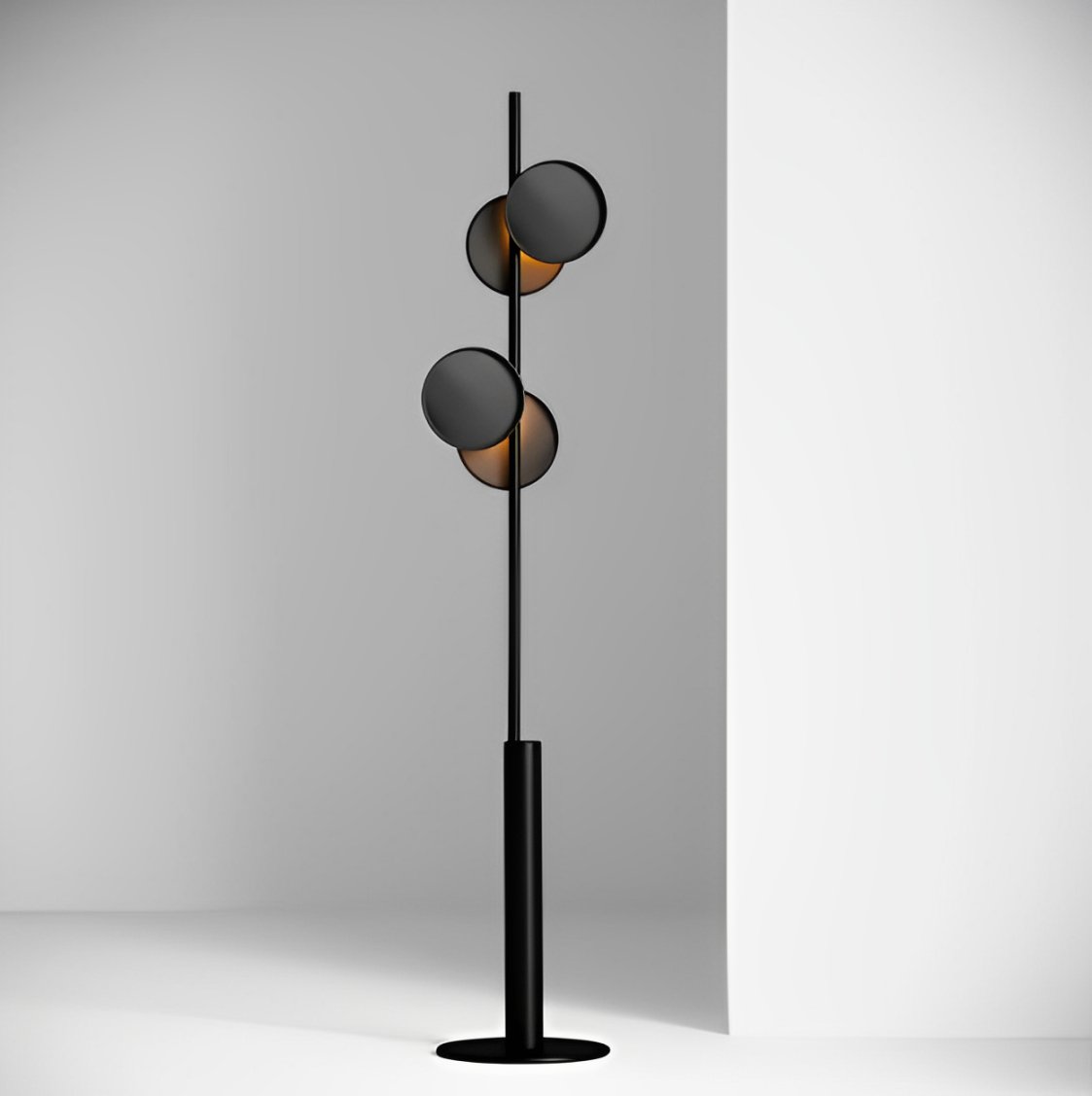 Munell lampada da terra in acrilico nero