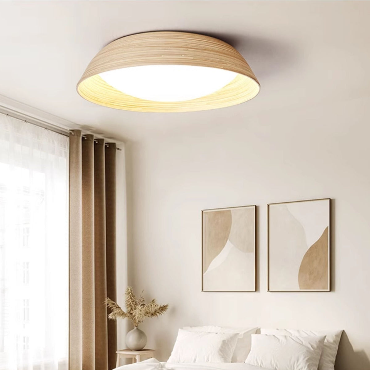 Brumeaux lampada da soffitto in bambù texturizzato