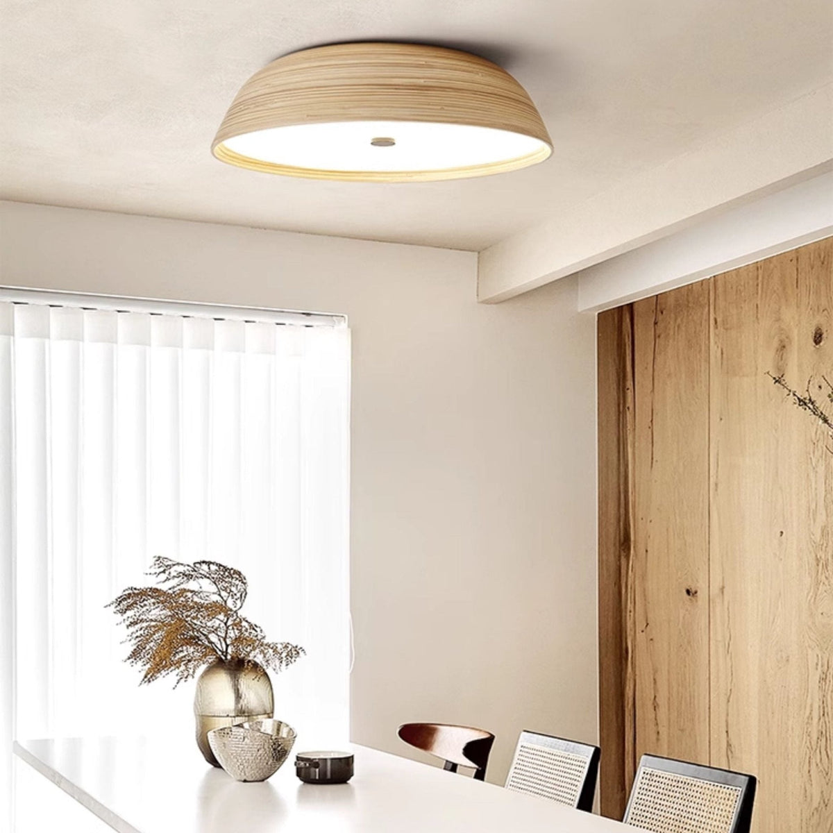 Brumeaux lampada da soffitto in bambù texturizzato