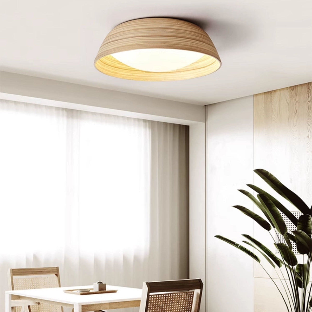 Brumeaux lampada da soffitto in bambù texturizzato
