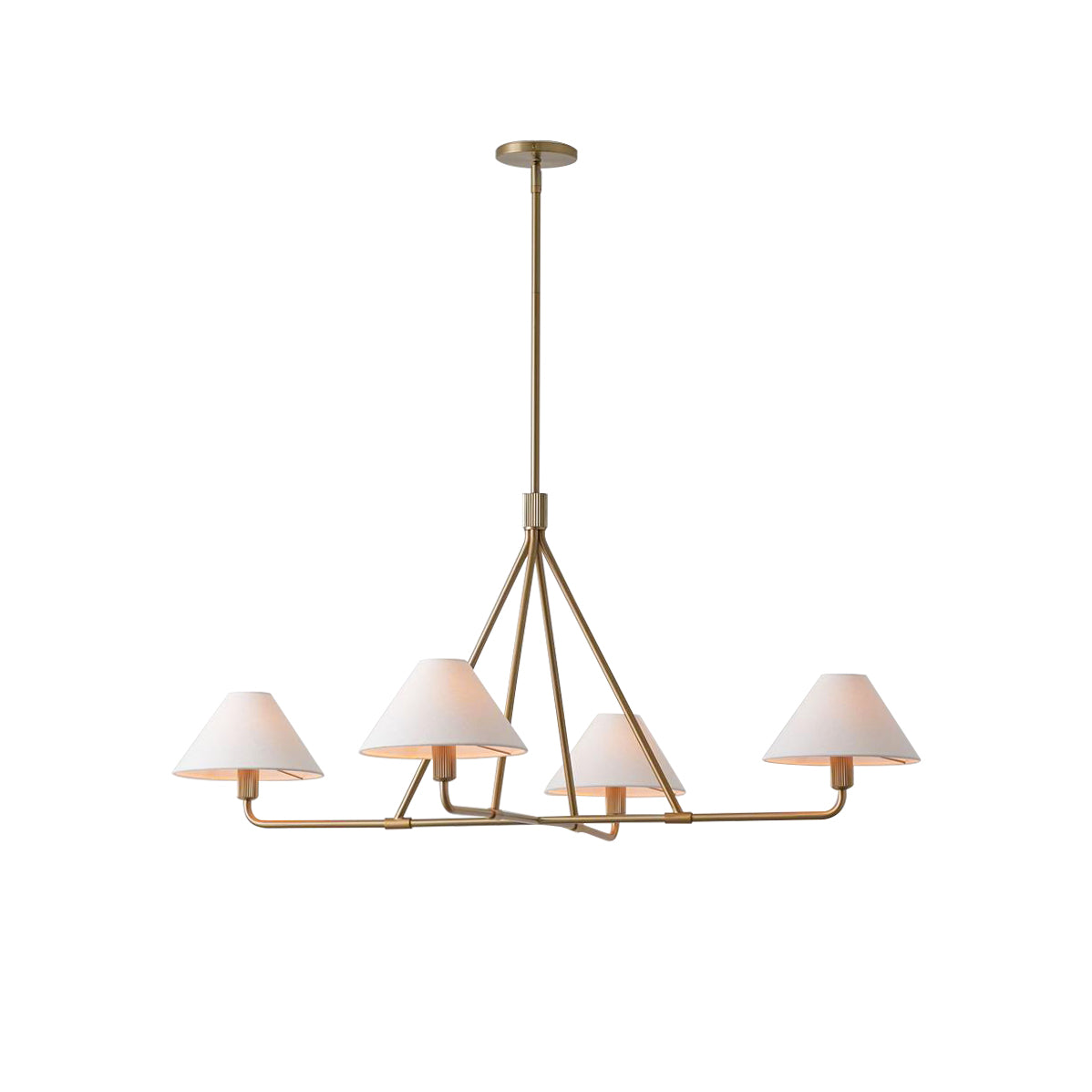 Ornuvyh lampadario industriale vintage in metallo e tessuto