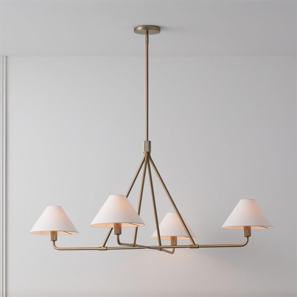 Ornuvyh lampadario industriale vintage in metallo e tessuto