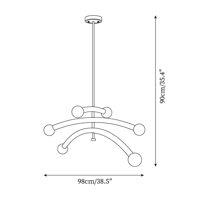 Aurevia Arc globo lampadario