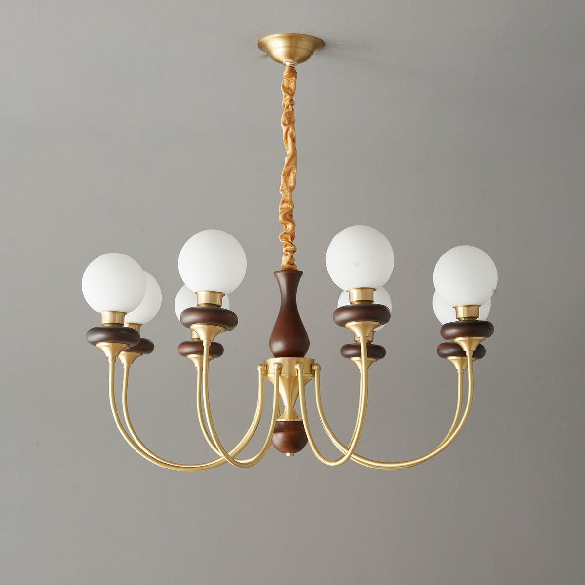 Cotheor lampadario in legno e vetro vintage Tradizionale