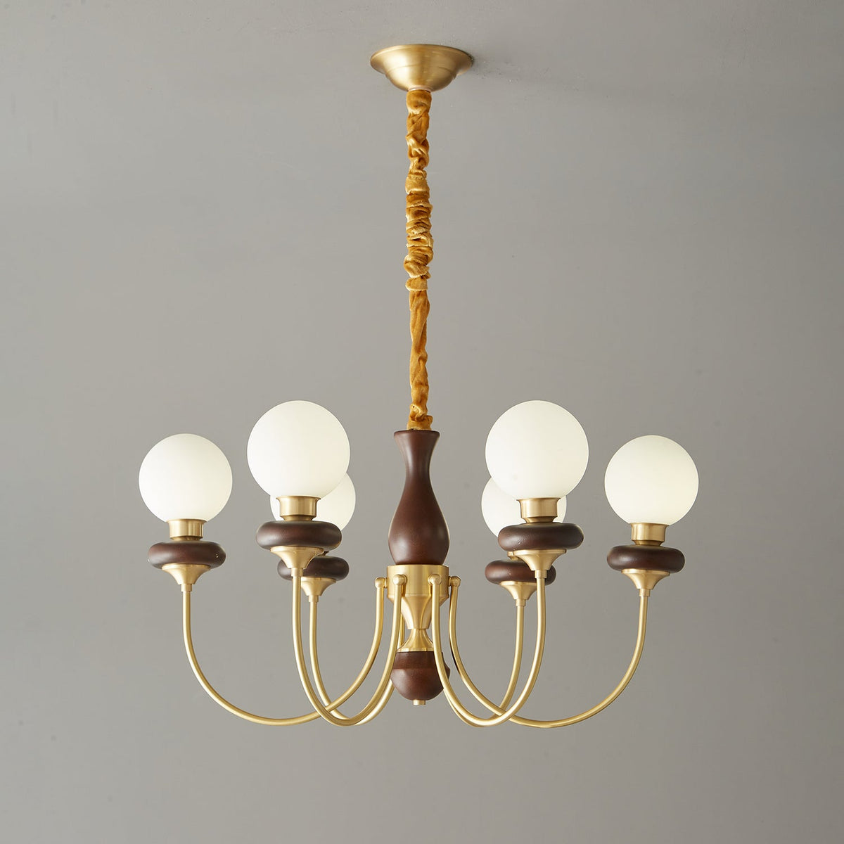 Cotheor lampadario in legno e vetro vintage Tradizionale
