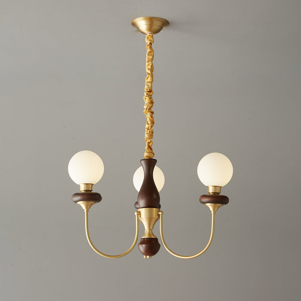 Cotheor lampadario in legno e vetro vintage Tradizionale