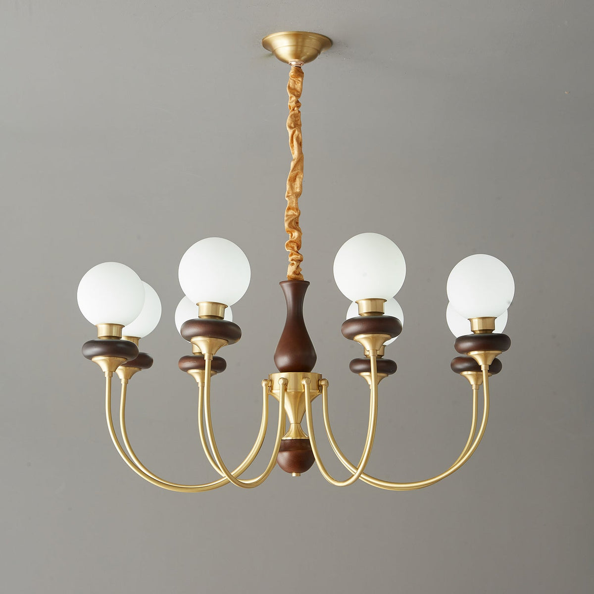 Cotheor lampadario in legno e vetro vintage Tradizionale
