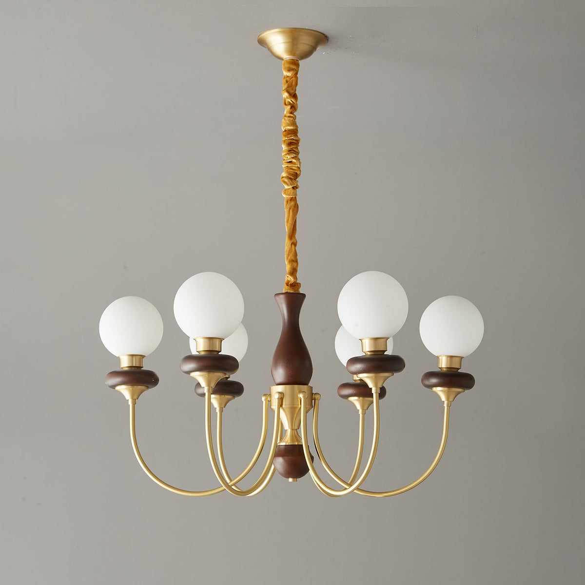 Cotheor lampadario in legno e vetro vintage Tradizionale