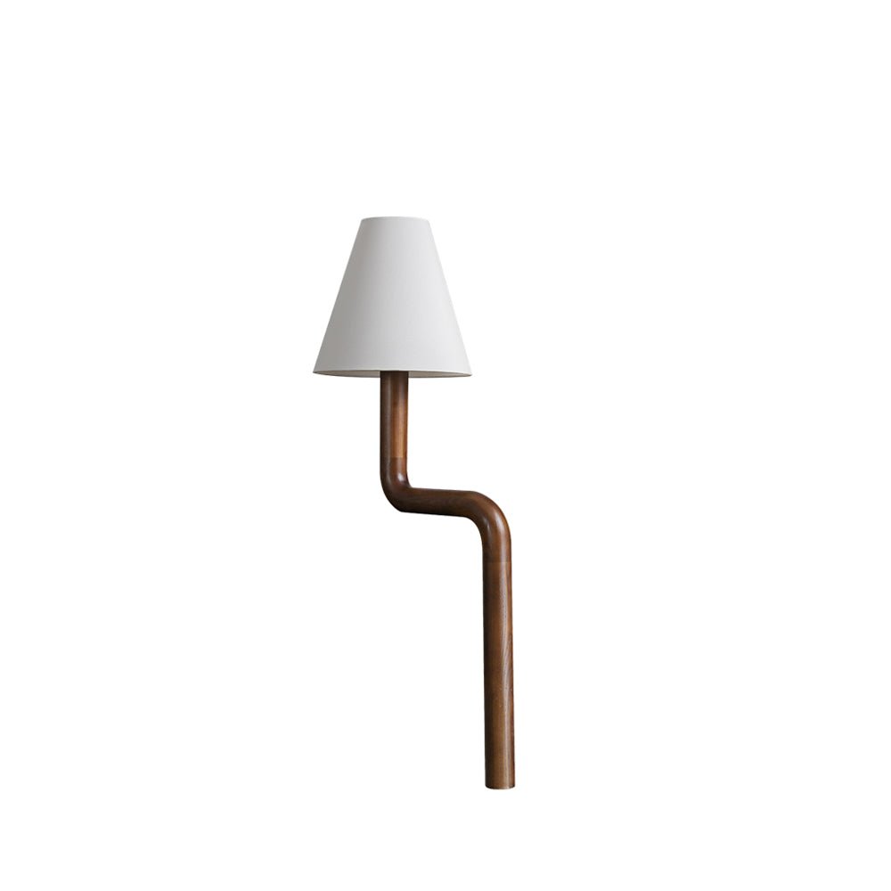 Syleielle lampada da tavolo in legno Curvo