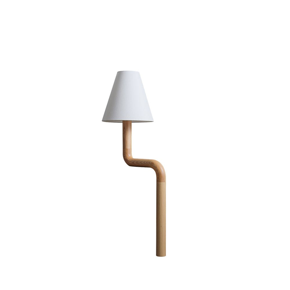 Syleielle lampada da tavolo in legno Curvo