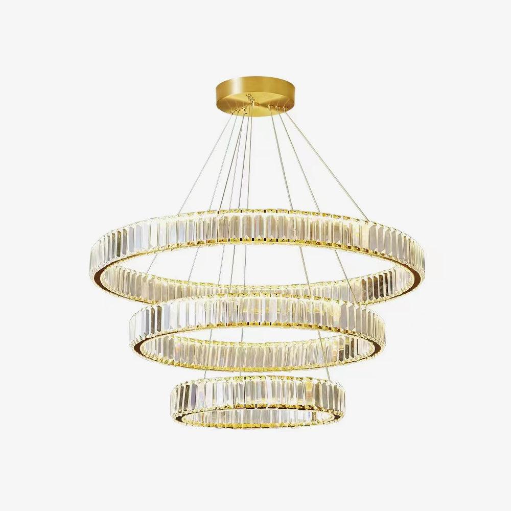Cyrirelle lampadario Oro Anello Cristallo