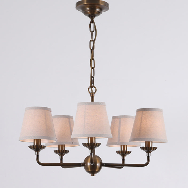 Gloruvyh lampadario vintage industriale in tessuto e metallo