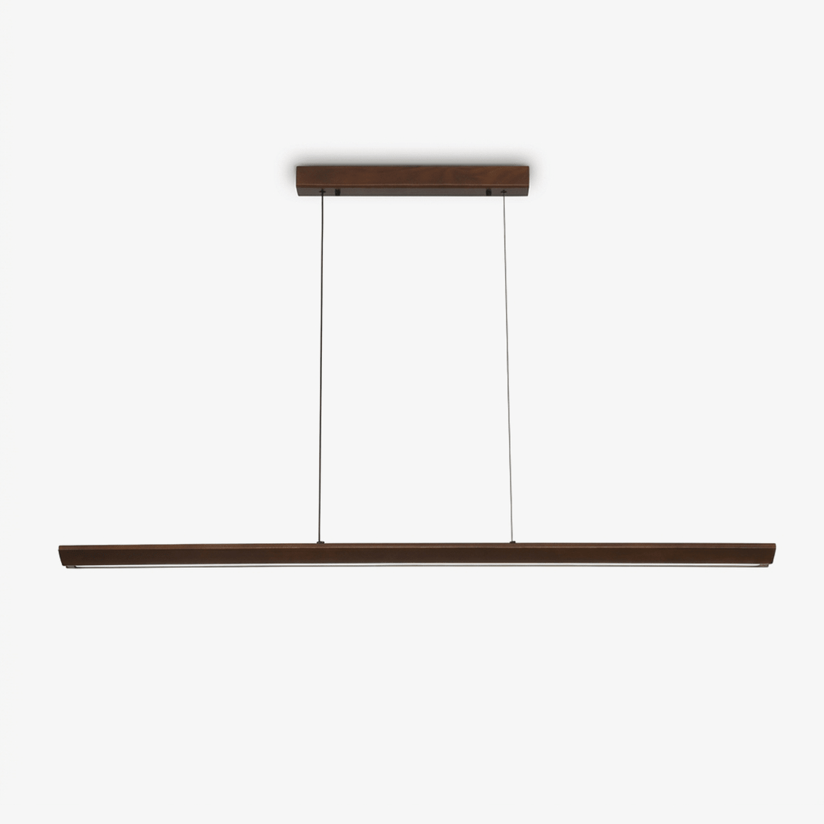 Waldenne lampada a sospensione lineare in legno noce