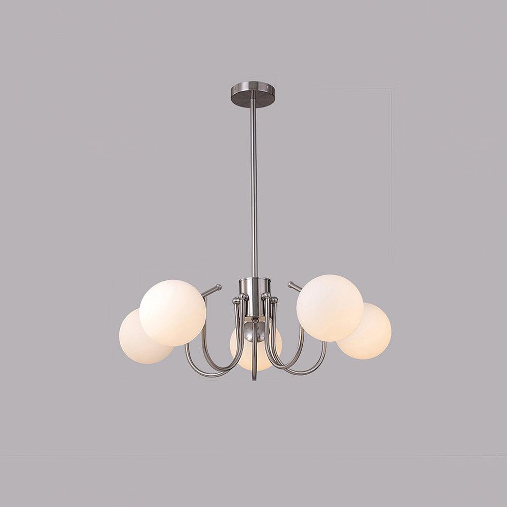 Tave lampadario sfera cromo moderno