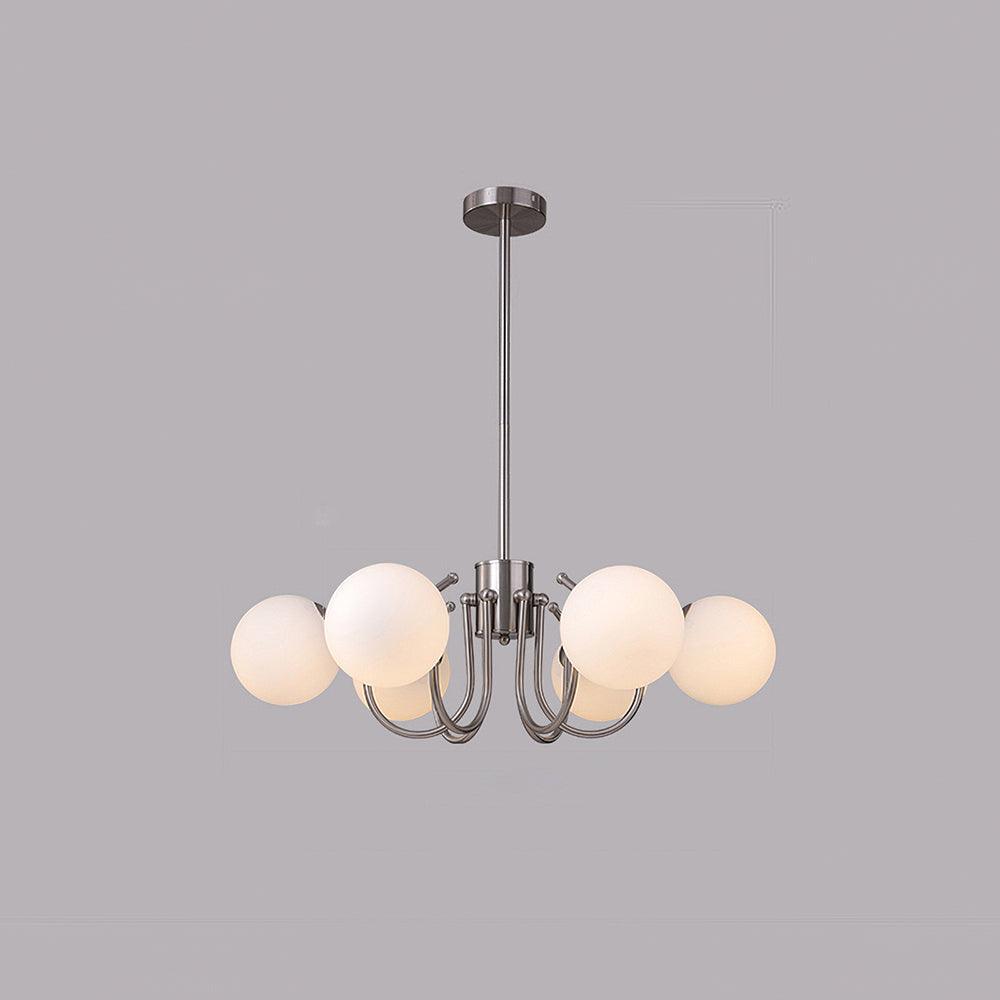 Tave lampadario sfera cromo moderno