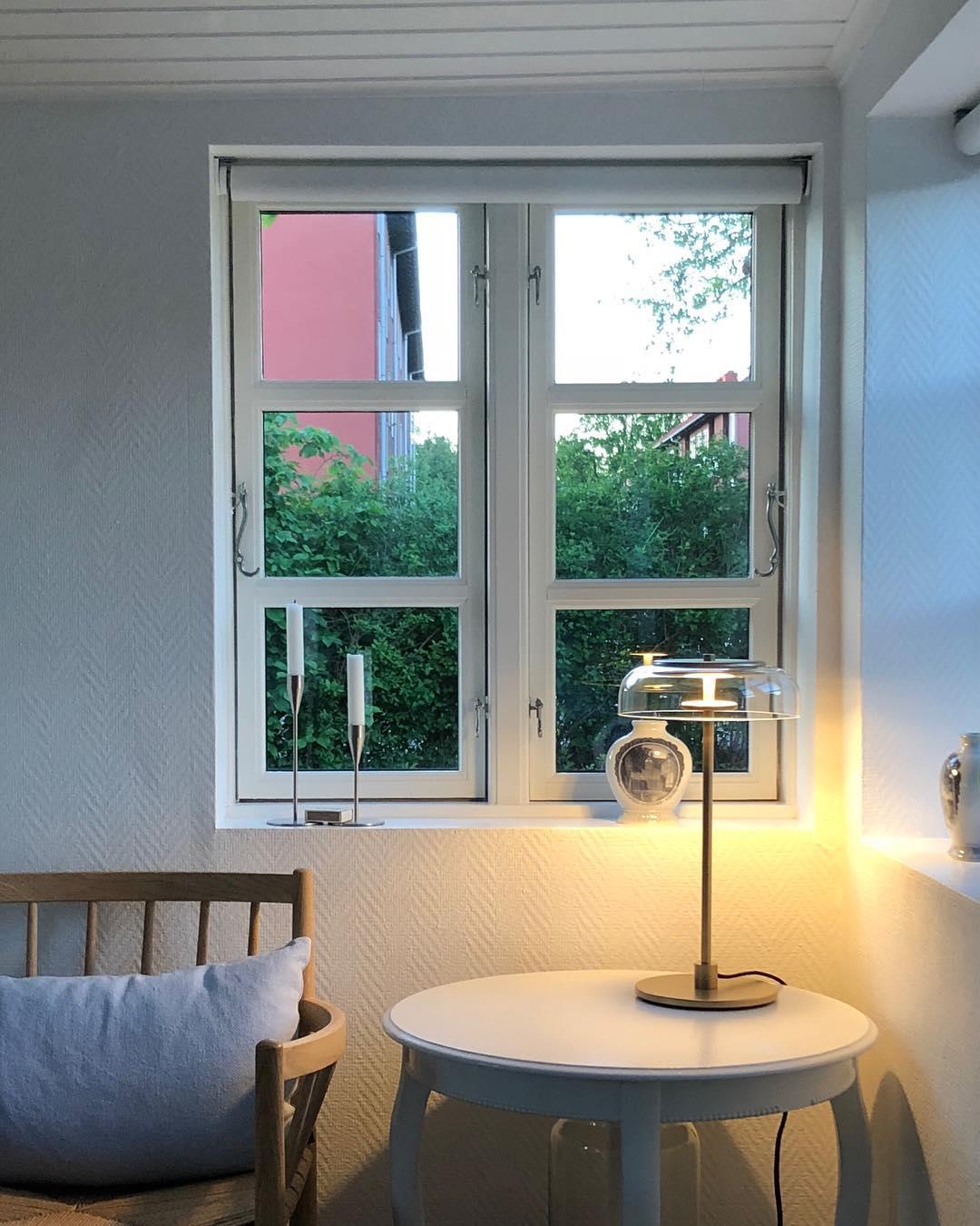 Rinelette lampada da tavolo in vetro Chiaro con Base in legno