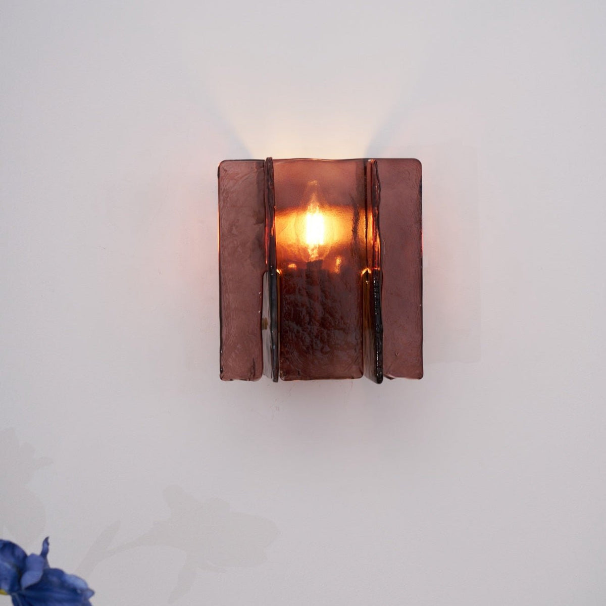 Erove lampada da parete in vetro Artistico