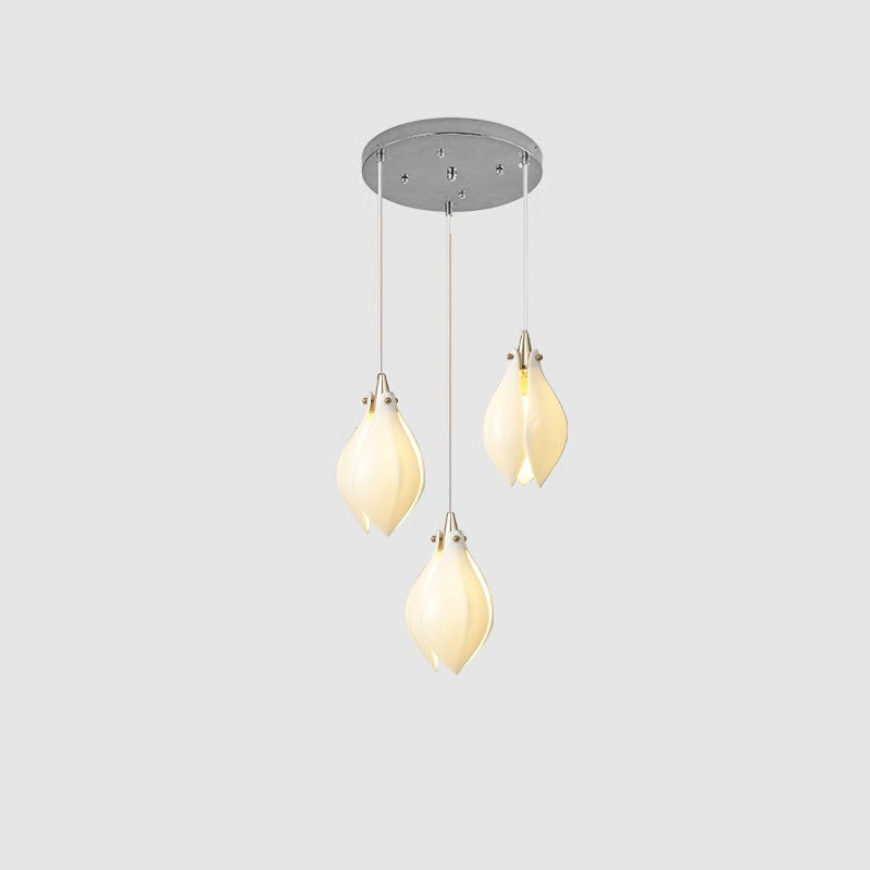 Fioenaya lampada a sospensione in Ceramica bianca con Motivo Florale floreale