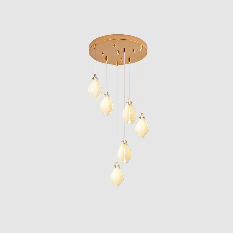 Fioenaya lampada a sospensione in Ceramica bianca con Motivo Florale floreale