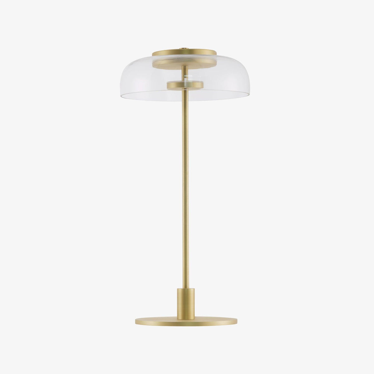 Rinelette lampada da tavolo in vetro Chiaro con Base in legno