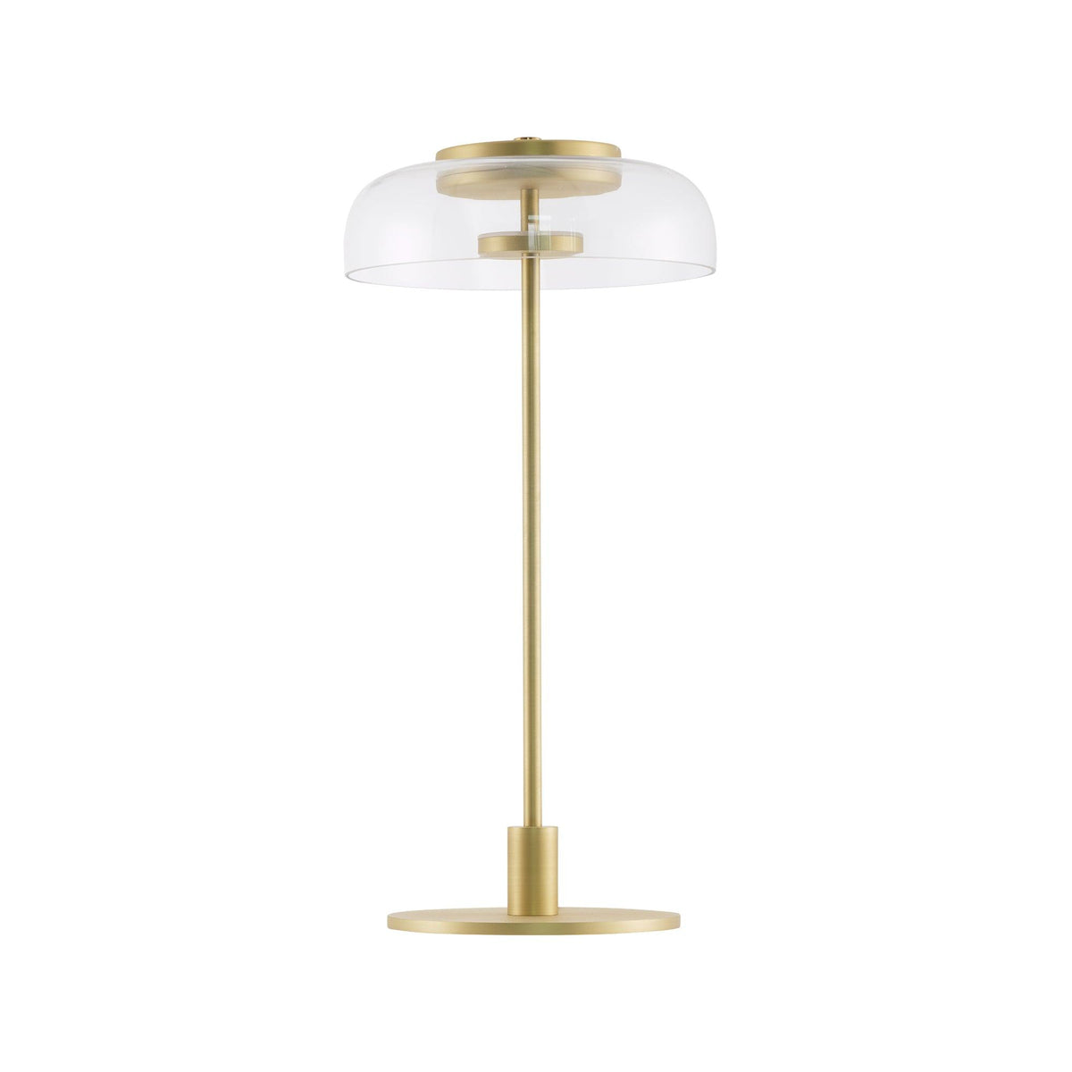 Rinelette lampada da tavolo in vetro Chiaro con Base in legno