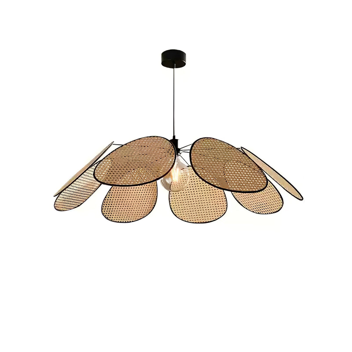 Orvara lampada a sospensione Blossom Petal in Rattan floreale