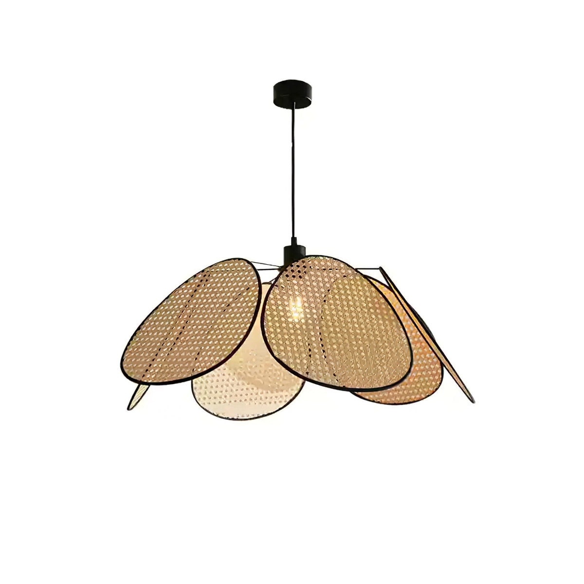 Orvara lampada a sospensione Blossom Petal in Rattan floreale