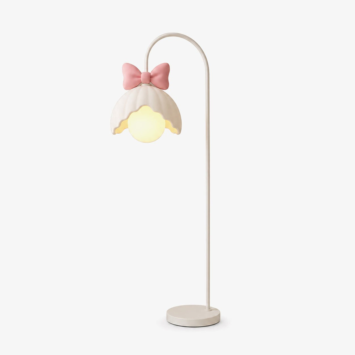 Bow Trim Petal Shade lampada da terra floreale