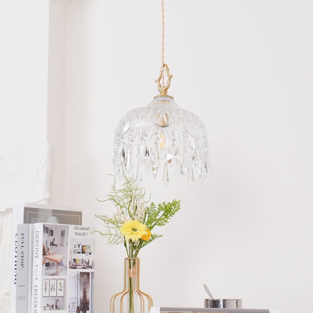 Moka lampada a sospensione Cristallo vintage