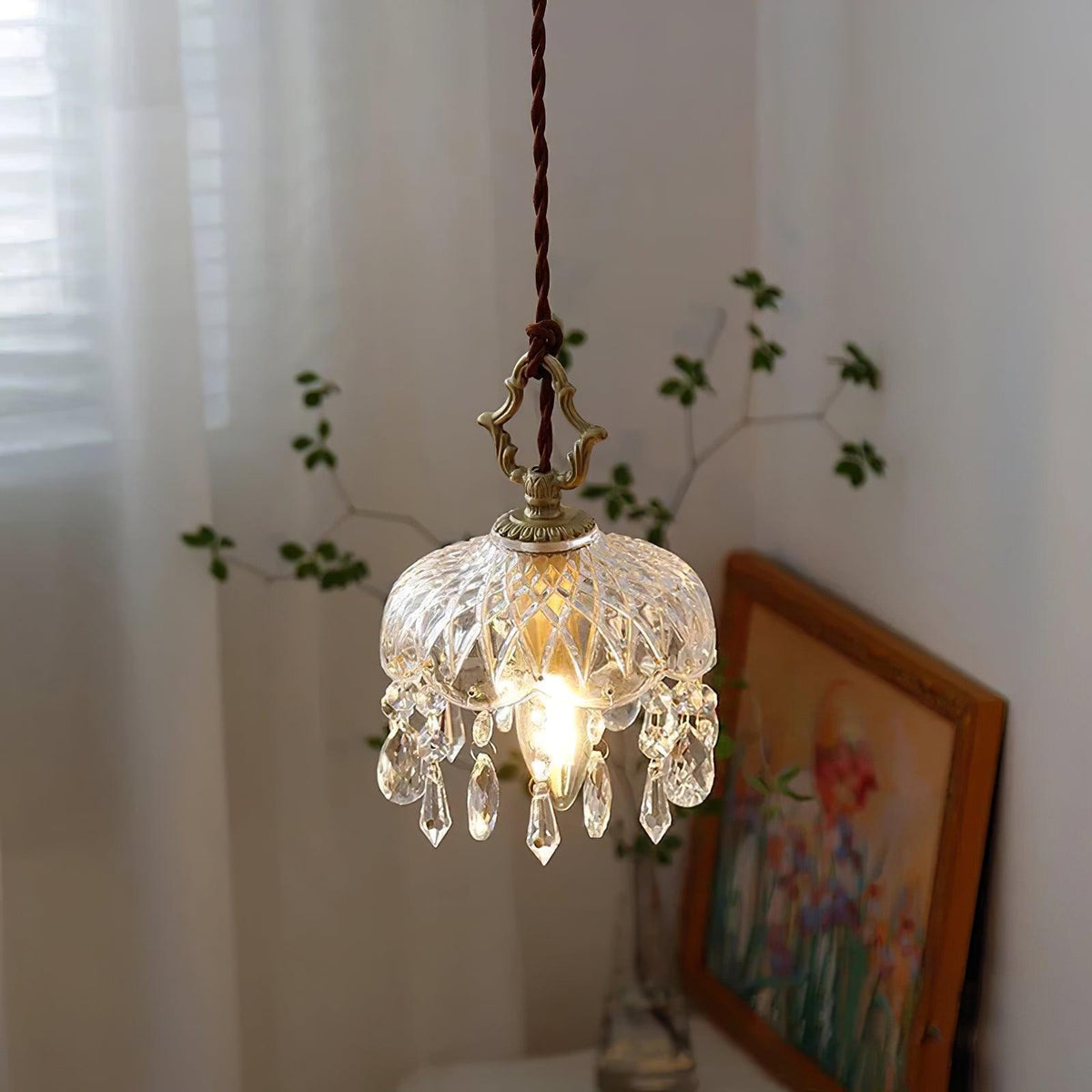 Moka lampada a sospensione Cristallo vintage