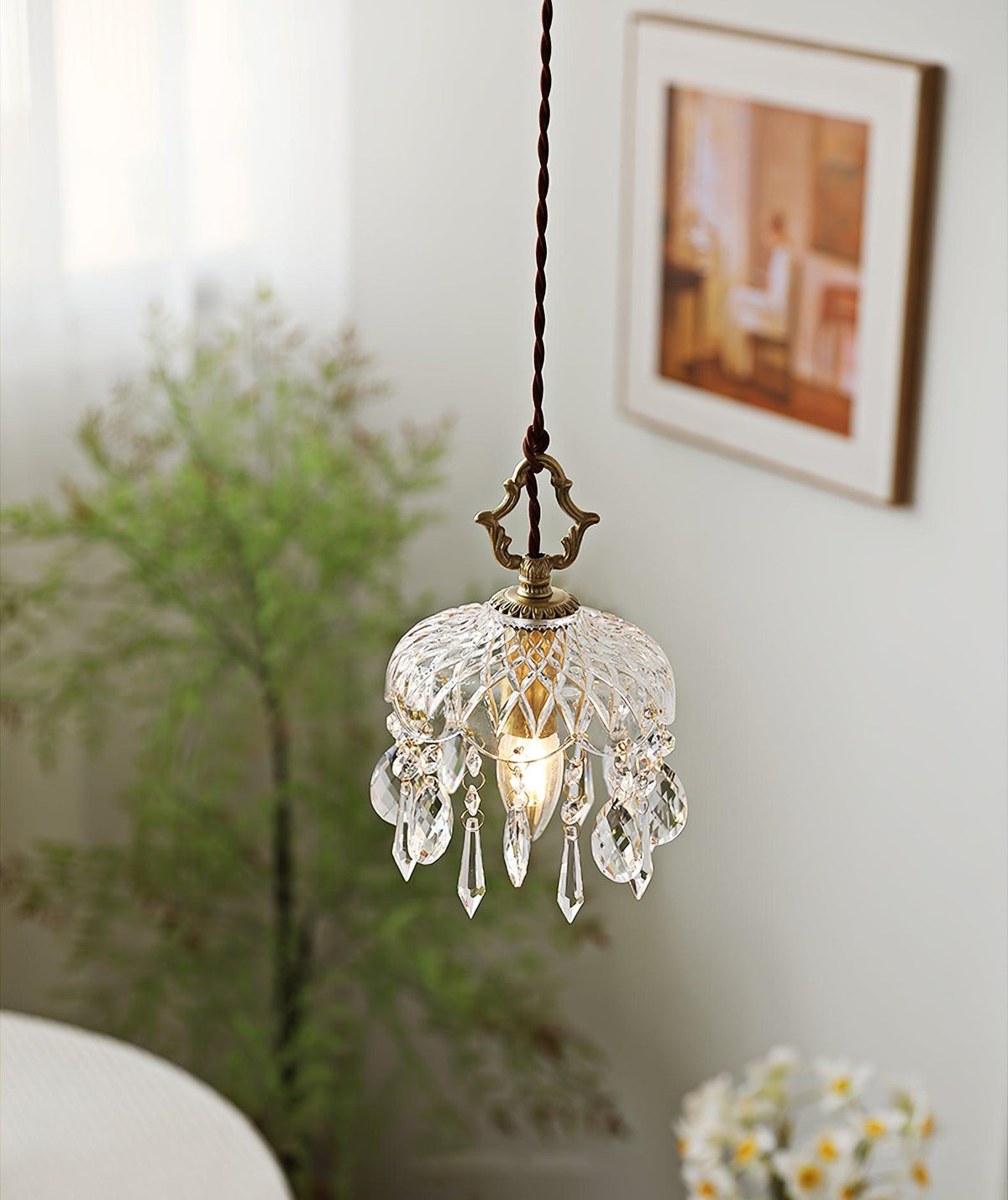 Moka lampada a sospensione Cristallo vintage