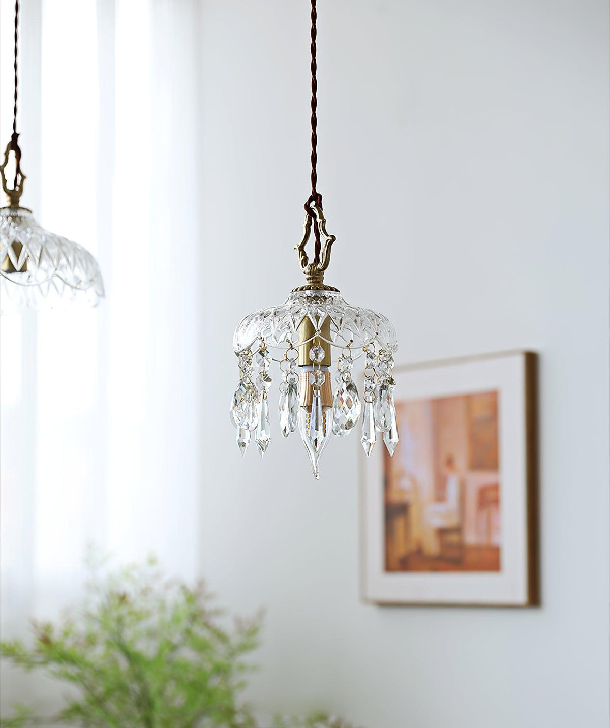 Moka lampada a sospensione Cristallo vintage