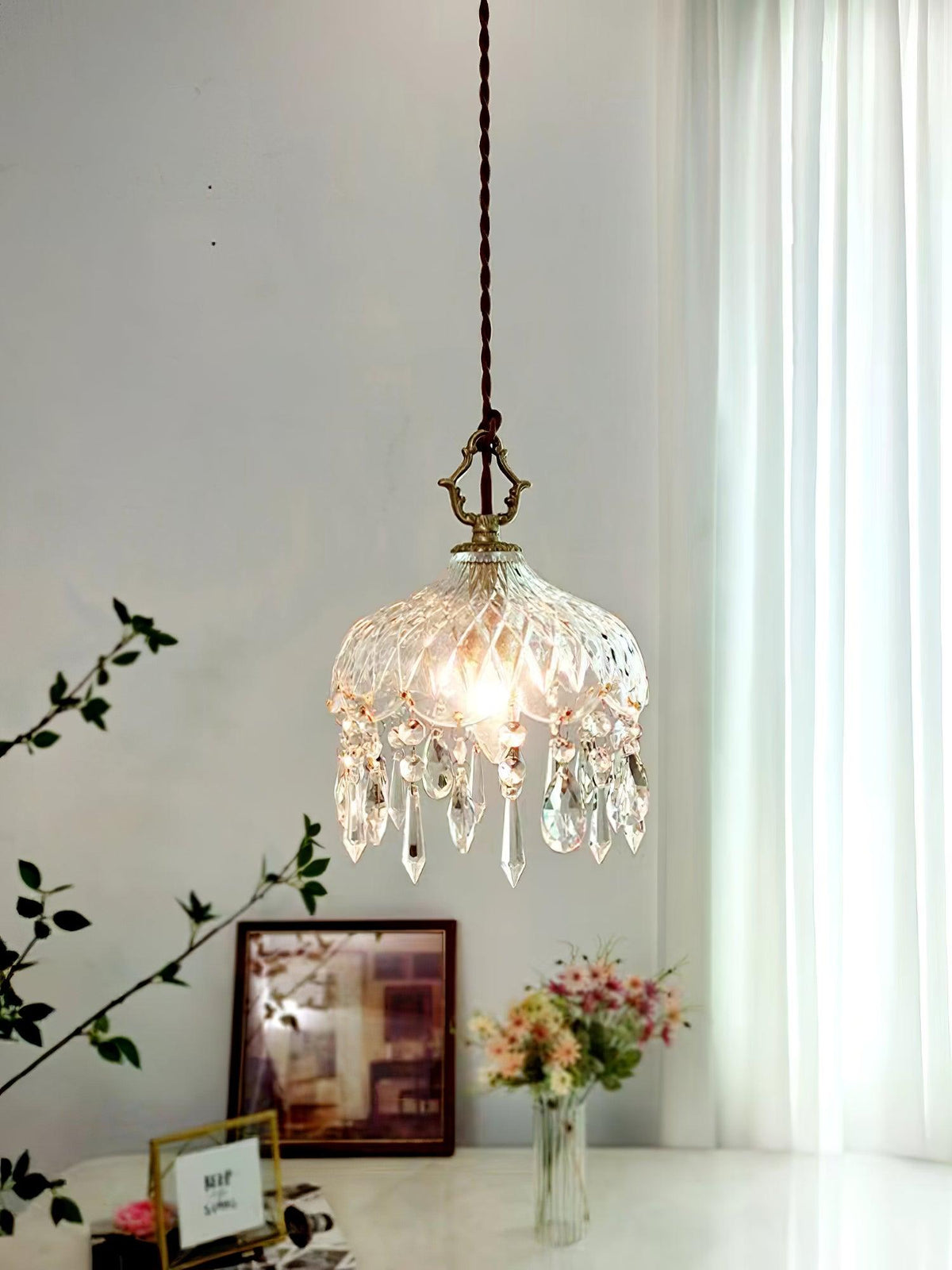 Moka lampada a sospensione Cristallo vintage