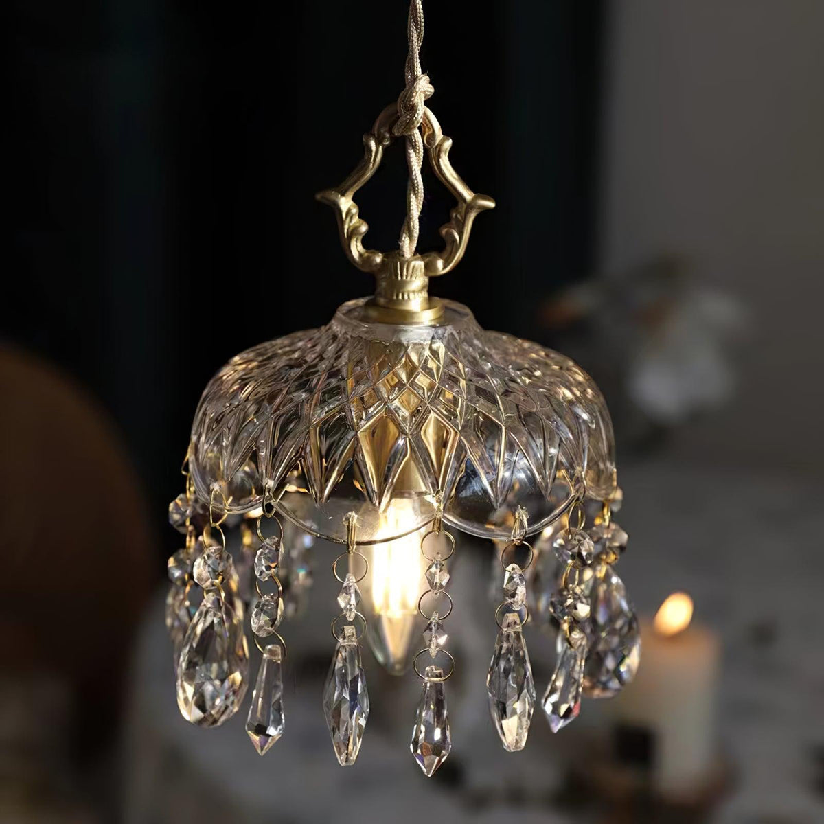 Moka lampada a sospensione Cristallo vintage