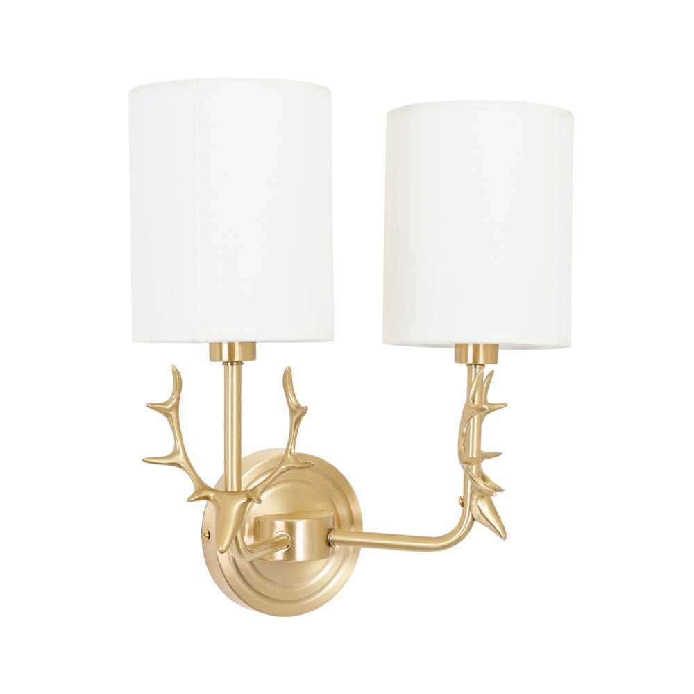 Auriviella Elegance lampada da parete a testa di cervo in ottone