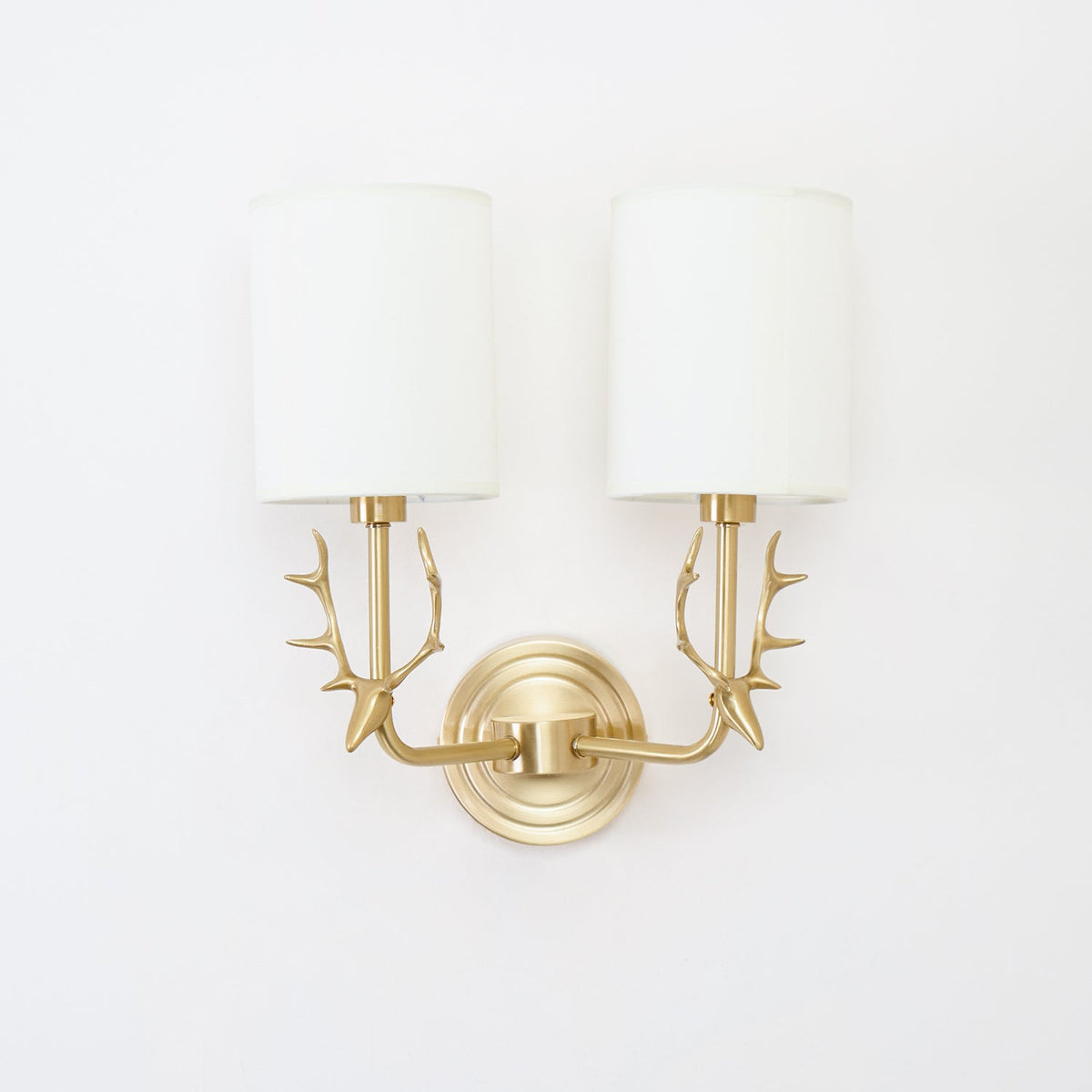 Auriviella Elegance lampada da parete a testa di cervo in ottone