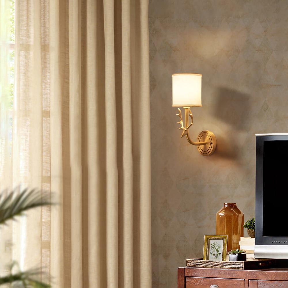 Auriviella Elegance lampada da parete a testa di cervo in ottone