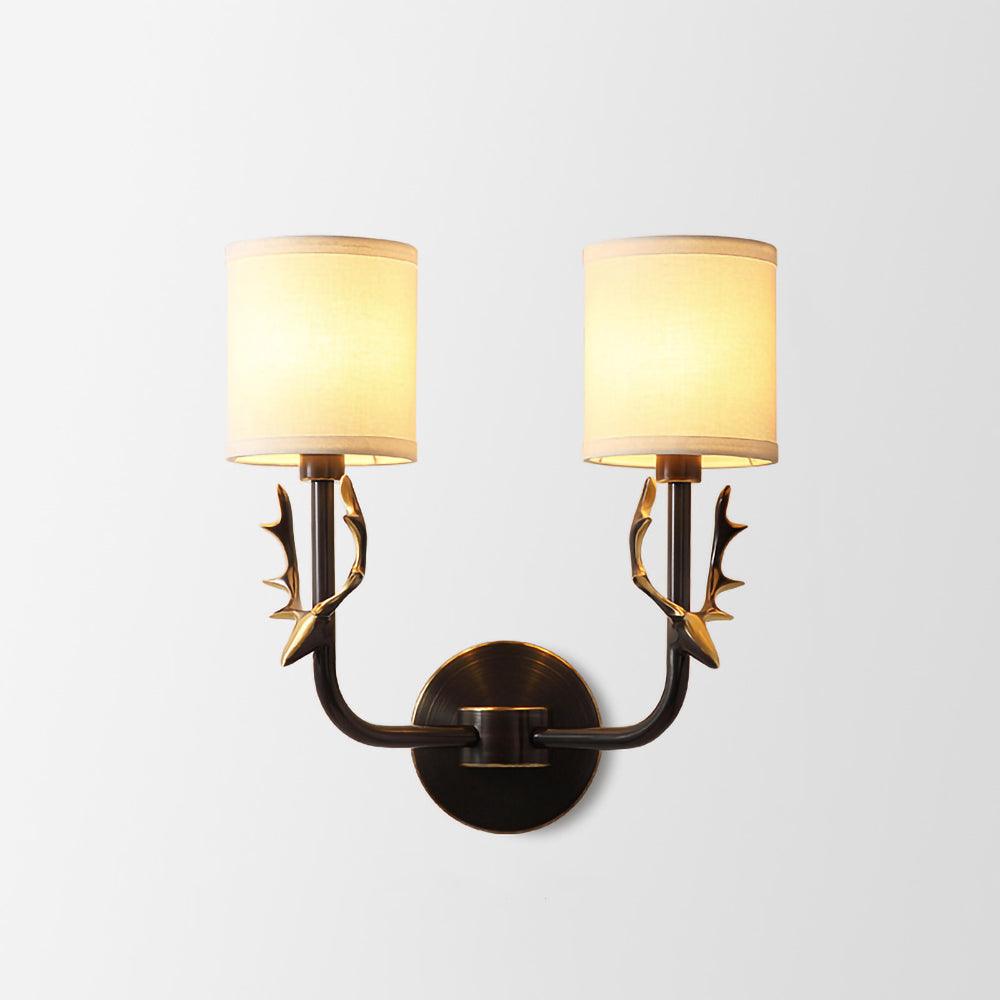 Auriviella Elegance lampada da parete a testa di cervo in ottone