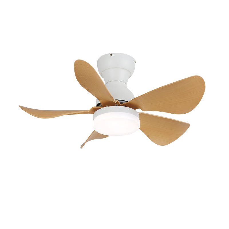 Elvanelle Ventilatore da soffitto con luce in legno noce